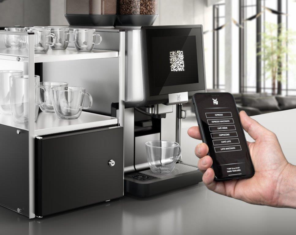  WMF Bezdotykowe samoobsługowe zamawianie napojów w automatycznym ekspresie do kawy